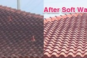 Roof Cleaner OX results cleaning tile roof